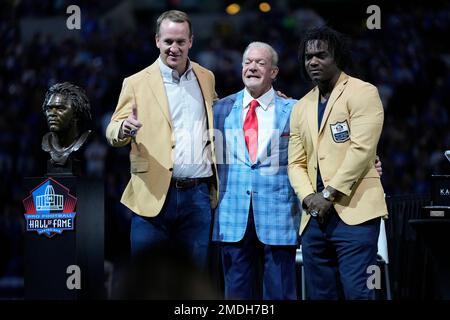 Edgerrin James & Peyton Manning on Sunday received their Pro