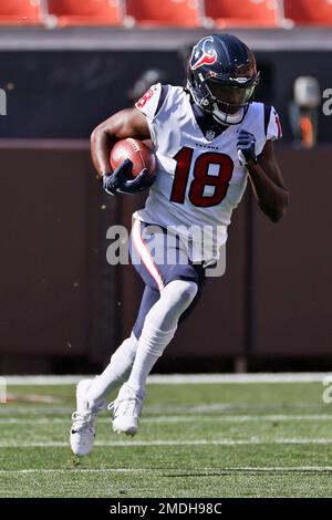 Houston Texans wide receiver Chris Conley (18) catches a pass for a  touchdown as Los Angeles Ch …