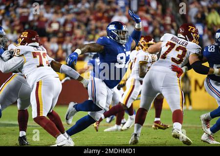 September 9, 2018 - East Rutherford, New Jersey, U.S. - New York Giants  defensive tackle Damon Harrison (98) in the second half during a NFL game  between the Jacksonville Jaguars and the