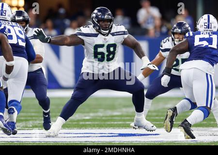 Seattle Seahawks guard Damien Lewis (68) in action during an NFL football  game against the New Orleans Saints, Sunday, Oct. 9, 2022, in New Orleans.  (AP Photo/Tyler Kaufman Stock Photo - Alamy