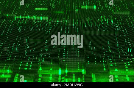 Artificial deep neural network, digital background, 3d illustration ...