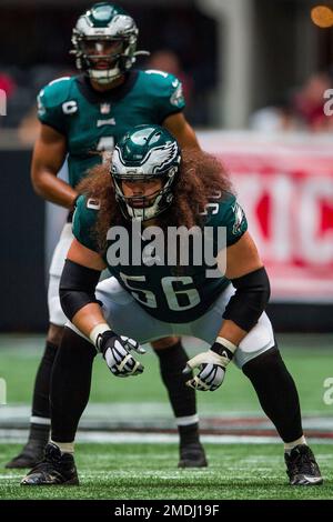 Philadelphia Eagles offensive guard Isaac Seumalo (56) lines up