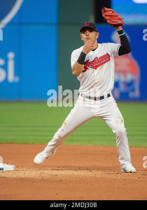 This is a 2021 photo of Andres Gimenez of the Cleveland Indians baseball  team. This image reflects the Cleveland Indians active roster as of  Saturday, Feb. 27, 2021 when this image was