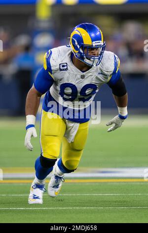 Los Angeles Rams defensive end Aaron Donald (99) during a NFL game against  the Tennessee Titans, Sunday, Nov. 7, 2021, in Inglewood, the Titans defeat  Stock Photo - Alamy