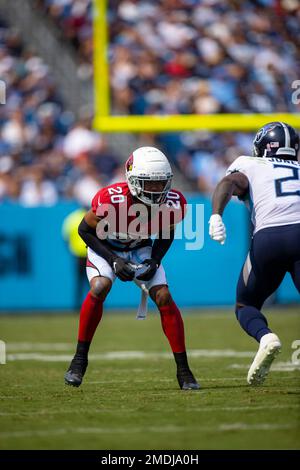 Arizona Cardinals cornerback Marco Wilson (20) takes his stance