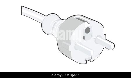 Vector Illustration of a Plug. Vector flat editable icon or illustration Stock Vector