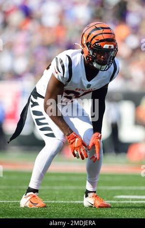 Cincinnati Bengals cornerback Jalen Davis (35) walks off the field ...