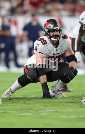 Tampa Bay Buccaneers offensive guard Alex Cappa plays during the first half  of an NFL football game against the Detroit Lions, Sunday, Dec. 15, 2019,  in Detroit. (AP Photo/Duane Burleson Stock Photo 