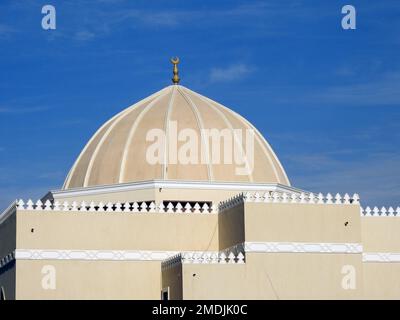 A Big Dome Of A Mosque Against A Lovely Blue Sky With Clouds At The ...