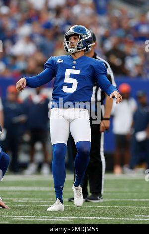 Chicago, United States. 20th Sep, 2020. Chicago Bears kicker Cairo Santos  (2) talks with New York Giants kicker Graham Gano (5) and punter Riley  Dixon (9) before the game at Soldier Field