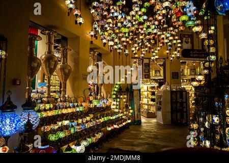 Beautiful Traditional Ramadan Light Lamp in shop Dubai Spice Souk. dubai. UAE. United Arab Emirates. November 27th, 2022 Stock Photo