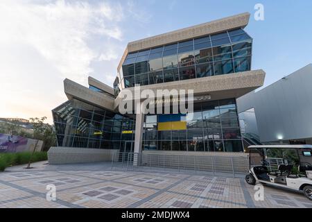 Dubai, United Arab Emirates. November 29th, 2022: dubai exhibition centre. ukraine Pavilion on expo 2020 Stock Photo