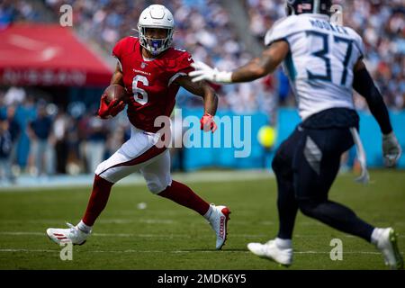 Tennessee Titans safety Amani Hooker (37) works during the first half of a  preseason NFL football game against the Atlanta Falcons, Friday, Aug. 13,  2021, in Atlanta. The Tennessee Titans won 23-3. (