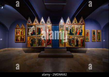 BUDAPEST, HUNGARY. Collection of paintings and sculpture in Hungarian National Gallery in Buda Castle, former Royal Palace Stock Photo