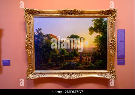 BUDAPEST, HUNGARY. Collection of paintings and sculpture in Hungarian National Gallery in Buda Castle, former Royal Palace Stock Photo