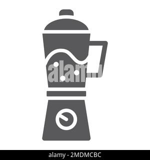 Blender glyph icon, home and household, appliance sign, vector graphics, a solid pattern on a white background, eps 10. Stock Vector