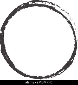 Hand drawn circle line sketch. Vector circular scribble doodle round circles for message note mark design element. Pencil or pen graffiti bubble Stock Vector