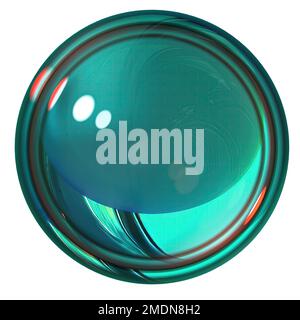 Green Reflection on glass as seen from below Abstract, dramatic, passionate, luxurious and exclusive isolated 3D rendering graphic design elemental ba Stock Photo