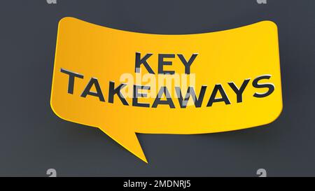 key takeaways bubble Stock Photo