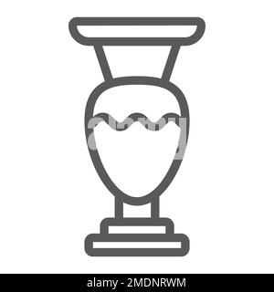 Vase line icon, home and decoration, pot sign, vector graphics, a linear pattern on a white background, eps 10. Stock Vector