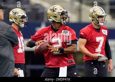 New Orleans Saints quarterback Jameis Winston (2) throws at the NFL team's  football training camp in Metairie, La., Friday, Aug. 4, 2023. (AP  Photo/Gerald Herbert Stock Photo - Alamy