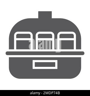 Yogurt maker glyph icon, kitchen and electric, appliance sign, vector graphics, a solid pattern on a white background, eps 10. Stock Vector