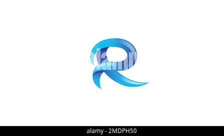 I creative blue gradient alphabet letter logo for branding and business ...