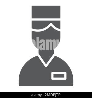 Valet glyph icon, hotel and service, concierge sign, vector graphics, a solid pattern on a white background, eps 10. Stock Vector