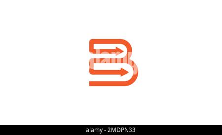 Creative Initial Letter B Arrows Logo Vecotor Design Icon Stock Vector ...