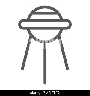 Sputnik line icon, space and shuttle, satellite sign, vector graphics, a linear pattern on a white background, eps 10. Stock Vector