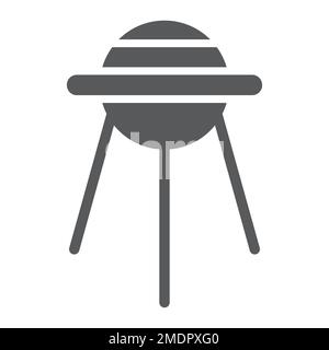 Sputnik glyph icon, space and shuttle, satellite sign, vector graphics, a solid pattern on a white background, eps 10. Stock Vector