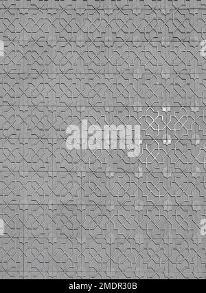 Texture of a wall covered with white decorative  tiles. Abstract background for design. Stock Photo