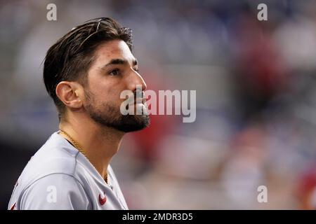 Photo: Cincinnati Reds Nick Castellanos Makes Catch - SLP2020091323 