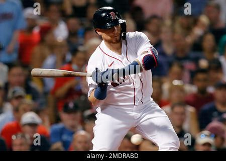 Minnesota Twins' Christian Vazquez bats during the fifth inning of a  baseball game against the New York Yankees, Monday, April 24, 2023, in  Minneapolis. (AP Photo/Abbie Parr Stock Photo - Alamy