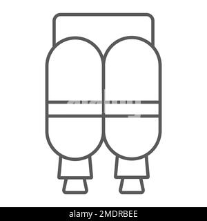Jetpack thin line icon, astronomy and technology, space transport sign, vector graphics, a linear pattern on a white background, eps 10. Stock Vector