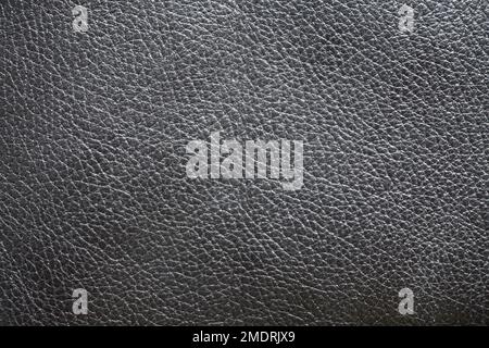 Black leather texture - horizontal photograph Stock Photo