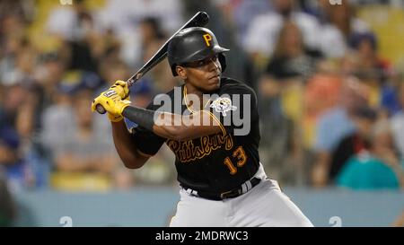 Pittsburgh Pirates third baseman Ke'Bryan Hayes plays against the Miami  Marlins in a baseball game, Thursday, June 3, 2021, in Pittsburgh. (AP  Photo/Keith Srakocic Stock Photo - Alamy