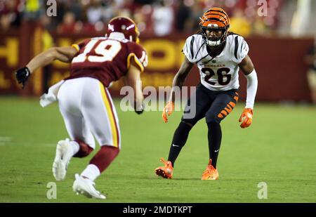 Cincinnati Bengals cornerback Trae Waynes (26) looks on in the first half  of an NFL football game against the Cleveland Browns, Sunday, Jan. 9, 2022,  in Cleveland. (AP Photo/Nick Cammett Stock Photo - Alamy