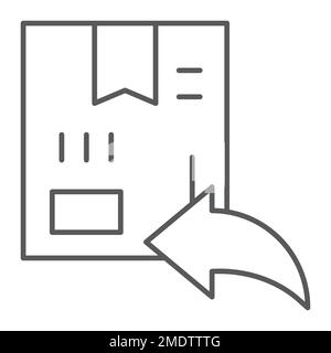 Store order return icon outline vector. Service delivery. Parcel refund ...