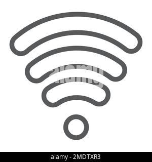 Wi-fi line icon, wireless and communication, internet sign, vector graphics, a linear pattern on a white background, eps 10. Stock Vector