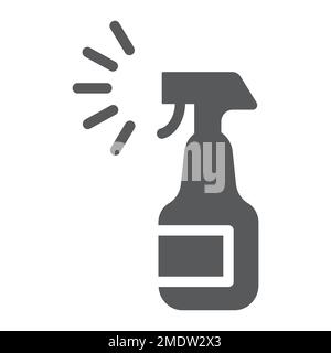 Sprayer glyph icon, aerosol and clean, bottle sign, vector graphics, a solid pattern on a white background, eps 10. Stock Vector