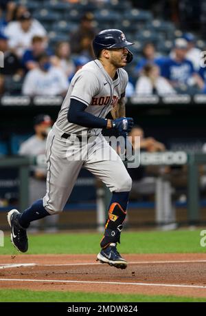 Houston Astros short stop Carlos Correa during batting practice before game  four of the season opener against the Texas Rangers. Astros won the series  Stock Photo - Alamy