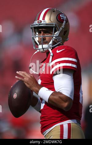 Santa Clara, California, USA. 11th Jan, 2020. 10 Jimmy Garoppolo getting  interviewed after the NFC Divisional Game, Minnesota Vikings vs. San  Francisco 49ers game on January 11, 2020. Credit: Dalton Hamm/ZUMA  Wire/Alamy