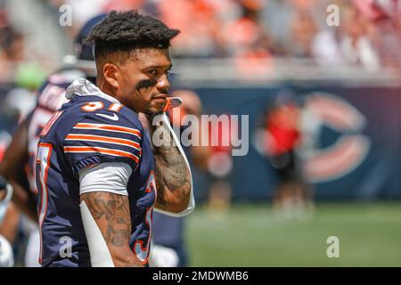 Chicago Bears defensive back Teez Tabor catches a ball during NFL football  practice in Lake Forest, Ill., Wednesday, June 2, 2021. (AP Photo/Nam Y.  Huh Stock Photo - Alamy