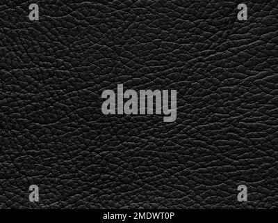 Luxury black leather texture. Background with copy space, top view. Genuine leather pattern in dark tone. Faux eco leather. Backdrop textured effect Stock Photo