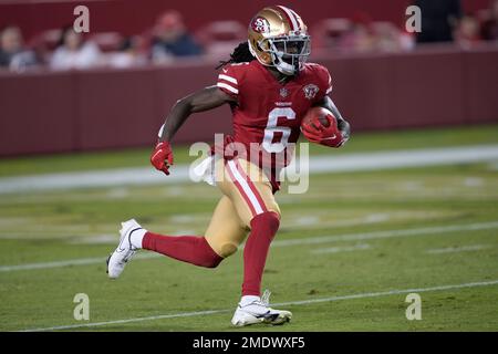 Los Angeles Rams' Nsimba Webster runs against the San Francisco 49erduring  an NFL football game in Santa Clara, Calif., Sunday, Oct. 18, 2020. (AP  Photo/Tony Avelar Stock Photo - Alamy