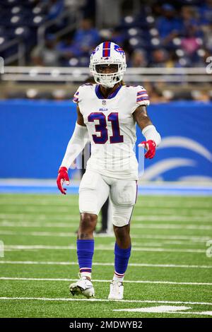 Chicago, United States. 24th Dec, 2022. Buffalo Bills safety Damar Hamlin  (3) celebrates a fumble recovery by teammate Tim Settle during the Bills  35-13 Christmas Eve win over the Chicago Bears at