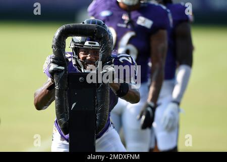 Baltimore Ravens cornerback Brandon Stephens (21) defends against the New  York Giants during an NFL football game Sunday, Oct. 16, 2022, in East  Rutherford, N.J. (AP Photo/Adam Hunger Stock Photo - Alamy