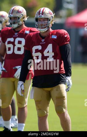 San Francisco 49ers center Jake Brendel (64) during an NFL football game  against the Seattle Seahawks in Santa Clara, Calif., Sunday, Sept. 18,  2022. (AP Photo/Josie Lepe Stock Photo - Alamy