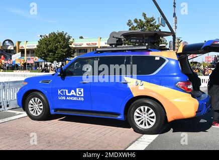 WESTMINSTER, CALIFORNIA - 22 JAN 2023: KTLA 5 News Vehicle at the Tet Parade in Westminster. Stock Photo